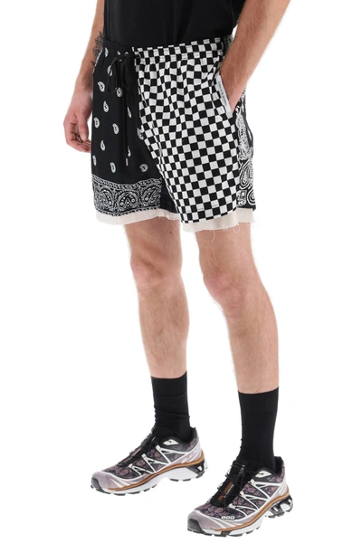 Shop Children Of The Discordance Bandana Patchwork Shorts