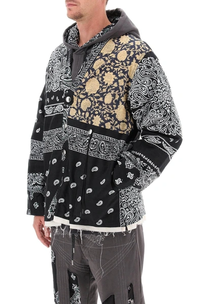 Shop Children Of The Discordance Concho Patchwork Overshirt