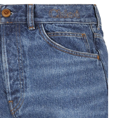Shop Chloé Chloe' Cotton Denim Flared Jeans