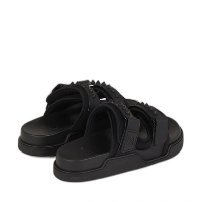 Shop Christian Louboutin Leather Velcro Sandals