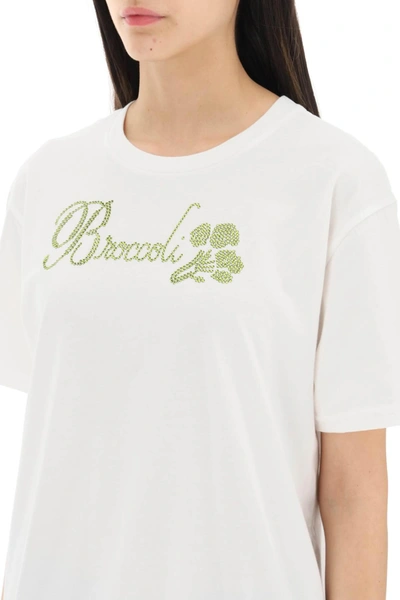 Shop Collina Strada Organic Cotton T Shirt With Rhinestones