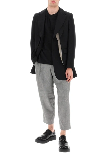 Shop Comme Des Garçons Homme Deux Comme Des Garcons Homme Plus Cropped Light Wool Pants