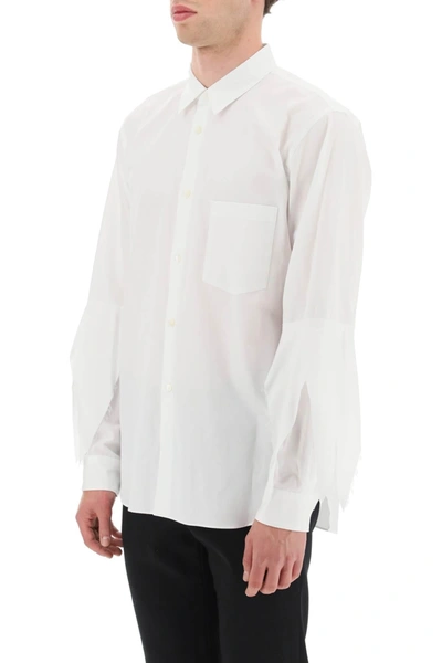 Shop Comme Des Garçons Homme Deux Comme Des Garcons Homme Plus Spiked Frayed Sleeved Shirt