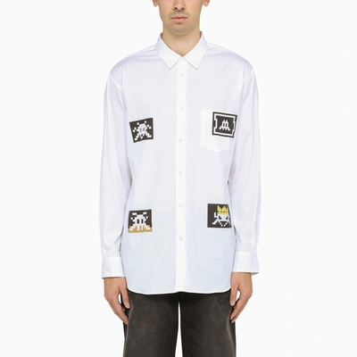 Shop Comme Des Garçons Shirt Videogame Printed White Shirt