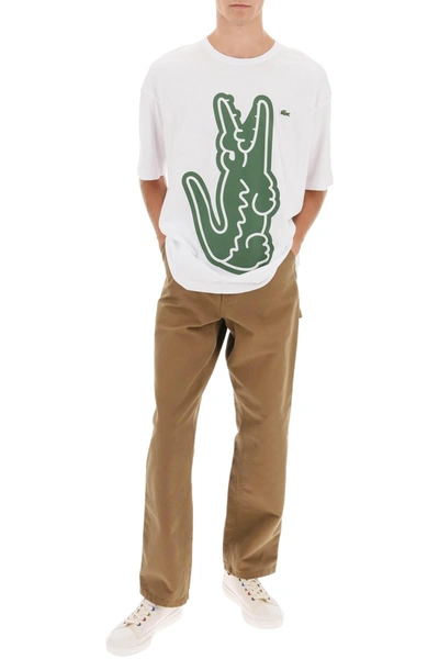 Shop Comme Des Garçons Shirt Comme Des Garcons Shirt X Lacoste Crocodile Print T Shirt