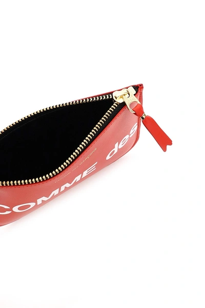 Shop Comme Des Garçons Comme Des Garcons Wallet Huge Logo Pouch