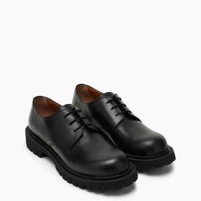 Shop Common Projects Black Leather Lace Up