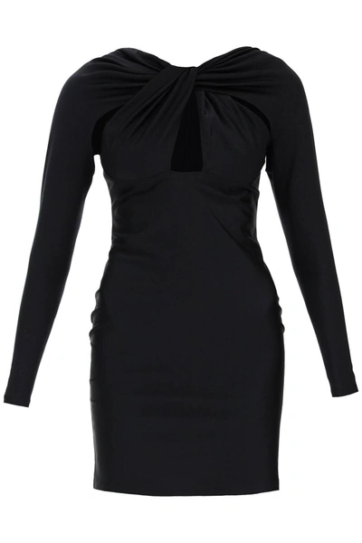 Shop Coperni Twisted Mini Dress With Cut Outs