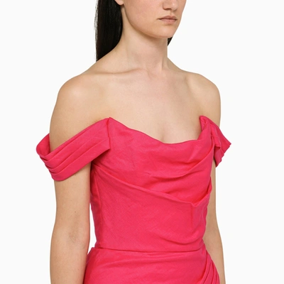 Shop Costarellos Leanna Fuchsia Short Dress