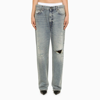 Shop Darkpark Low Waisted Washed Jeans