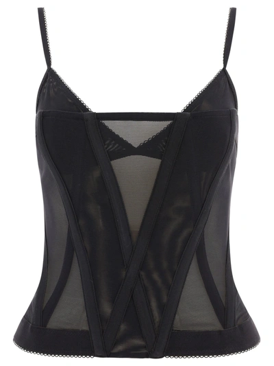 Shop Dion Lee Oblique Mesh Corset