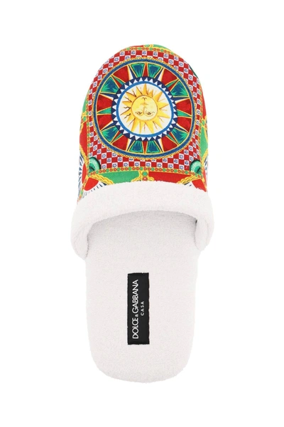 Shop Dolce & Gabbana 'carretto' Terry Slippers