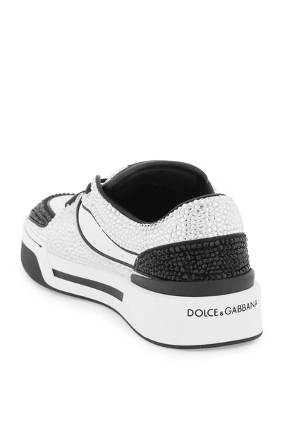 Shop Dolce & Gabbana 'new Roma' Sneakers With Rhinestones