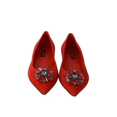 Shop Dolce & Gabbana Bellucci Suede Flat