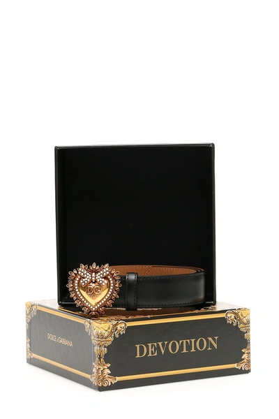 Shop Dolce & Gabbana Devotion Leather Belt
