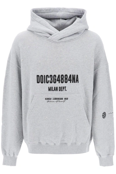 Shop Dolce & Gabbana Distressed Effect Hoodie
