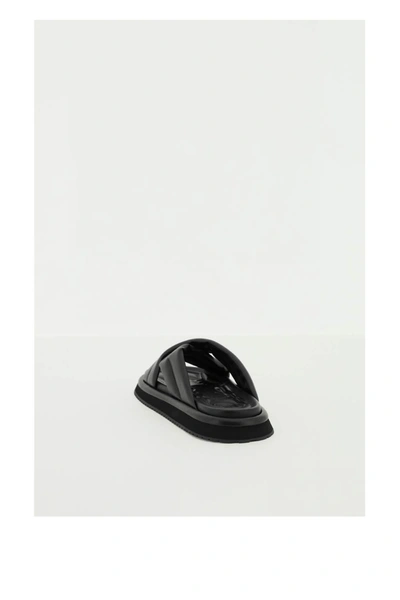 Shop Dolce & Gabbana Faux Leather Slides