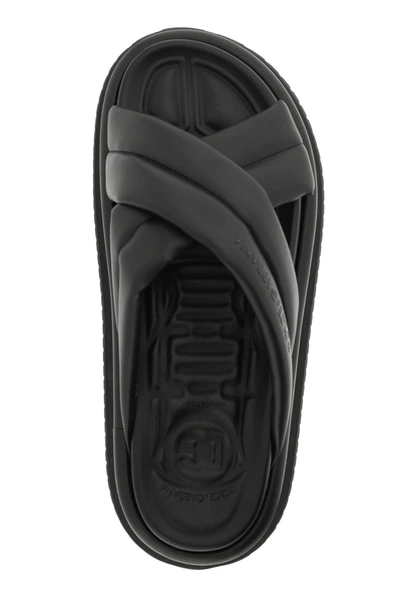 Shop Dolce & Gabbana Faux Leather Slides
