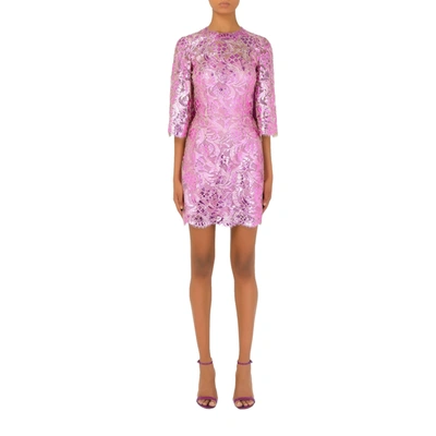 Shop Dolce & Gabbana Floral Lace Dress