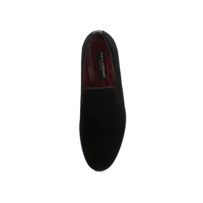 Shop Dolce & Gabbana Gg Velvet Loafers