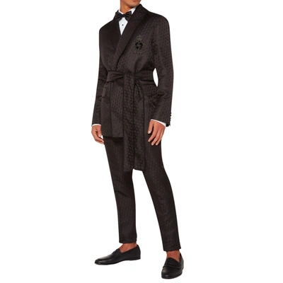 Shop Dolce & Gabbana Jacquard Tuxedo Jacket