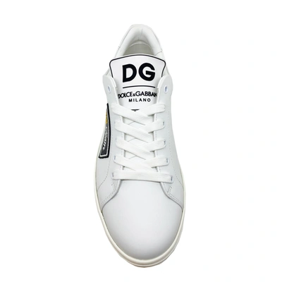 Shop Dolce & Gabbana Logo Leather Sneakers