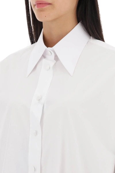 Shop Dolce & Gabbana Maxi Shirt With Satin Buttons