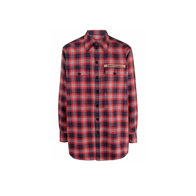 Shop Dolce & Gabbana Plaid Flannel Shirt