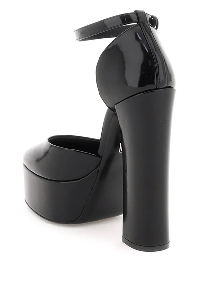 Shop Dolce & Gabbana Polished Leather Platform Pumps