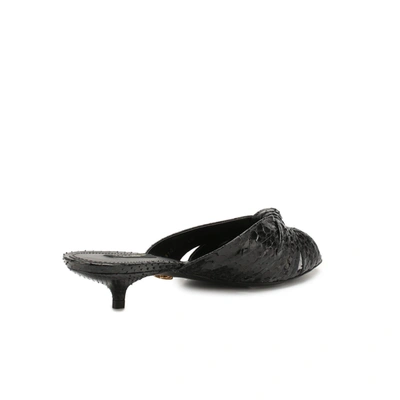 Shop Dolce & Gabbana Python Leather Mules