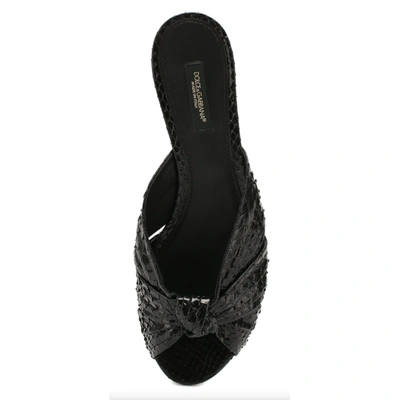 Shop Dolce & Gabbana Python Leather Mules
