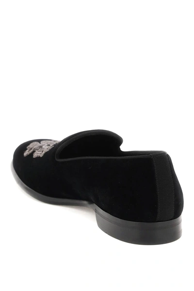 Shop Dolce & Gabbana Velvet Loafers