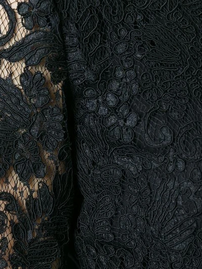 Shop Fausto Puglisi Lace Panel Dress In Black