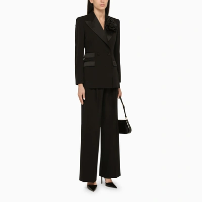 Shop Dolce & Gabbana Dolce&gabbana Black Wool Tuxedo Jacket