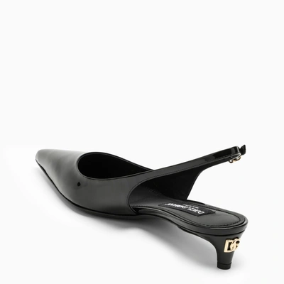 Shop Dolce & Gabbana Dolce&gabbana Low Black Patent Leather Slingback
