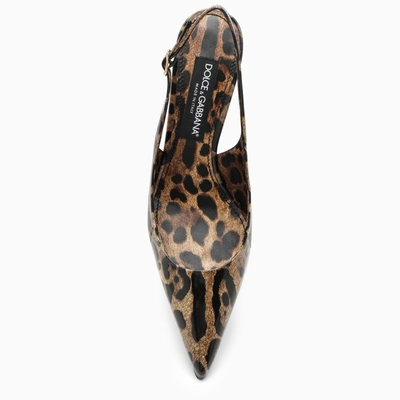 Shop Dolce & Gabbana Dolce&gabbana Patent Leather Animal Slingback