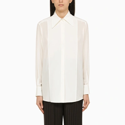 Shop Dolce & Gabbana Dolce&gabbana White Silk Shirt