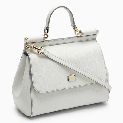 Shop Dolce & Gabbana Dolce&gabbana White Sicily Medium Handbag