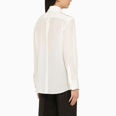 Shop Dolce & Gabbana Dolce&gabbana White Silk Shirt