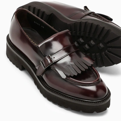 Shop Doucal's Burgundy Leather Loafer
