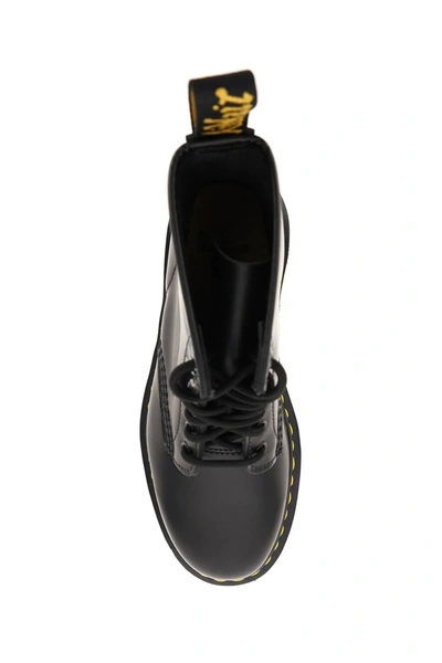 Shop Dr. Martens' Dr.martens 1460 Smooth Lace-up Combat Boots  Black Leather