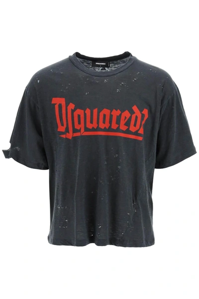 Shop Dsquared2 'd2 Goth Iron' T Shirt