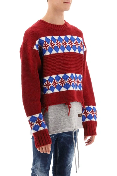 Shop Dsquared2 Canadian Hybrid Sweater