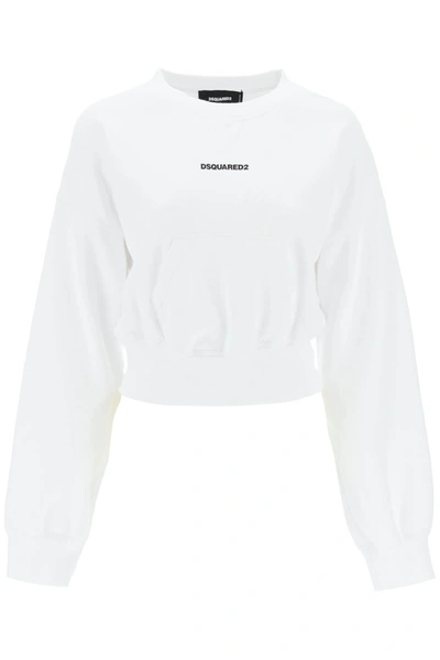 Shop Dsquared2 Cropped Sweatshirt With Logo