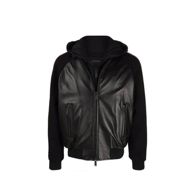 Shop Dsquared2 Leather Bomber Jacket