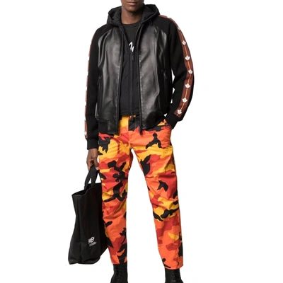 Shop Dsquared2 Leather Bomber Jacket