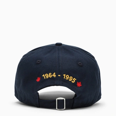 Shop Dsquared2 Navy Baseball Cap With Logo