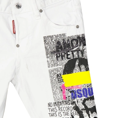 Shop Dsquared2 Printed Denim Jeans