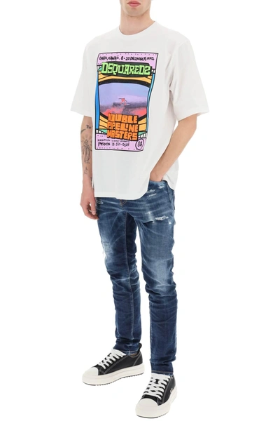 Shop Dsquared2 Skater Fit Printed T Shirt