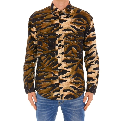 Shop Dsquared2 Tiger Denim Shirt